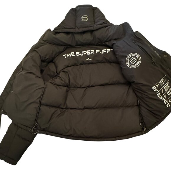 Like new! Aritzia The Super Puff Shorty cliMATTE Goose Down Jacket in Black Sz M - Picture 7 of 12